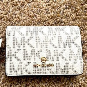 Michael Kors Small Wallet White Cream Tan Small Wallet